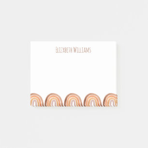 Boho Modern Rainbow Name School Post-it Notes