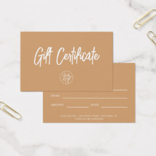 Gift Certificates for Small Businesses Logo Gift Vouchers Christmas Gift  Vouchers Personalised Gift Cards Printed Gift Certificates 