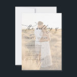 Boho Modern Vellum Overlay Photo QR Code Wedding  Invitation<br><div class="desc">This Boho Modern Vellum Overlay Photo QR Code Wedding Invitation featuring two candid overlay photo of the happy couple overlaid with elegant script.</div>