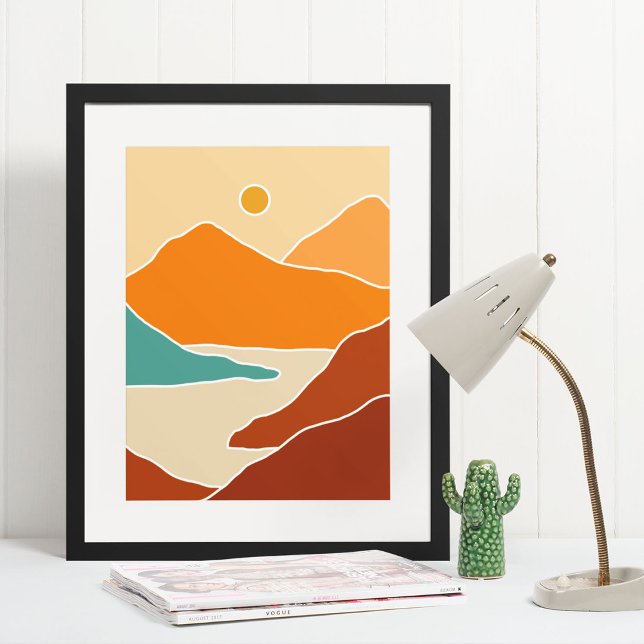 boho modern wall art Print, Value Poster Paper (boho modern wall art Print)