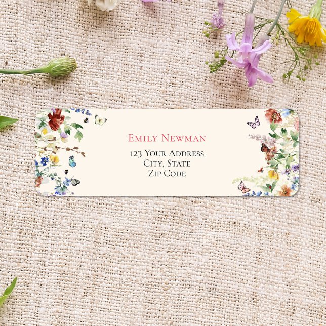 Boho Modern Wildflower  Label (Creator Uploaded)