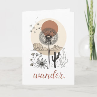 Boho Mom Shirt Mama Wander Desert Wildflower Gift Card