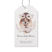 Boho Mommy and Baby Owls Baby Shower Thank You Gift Tags