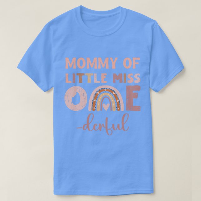 Boho Mommy of Miss Onederful 1st Birthday Girl Cut T-Shirt (Design Front)