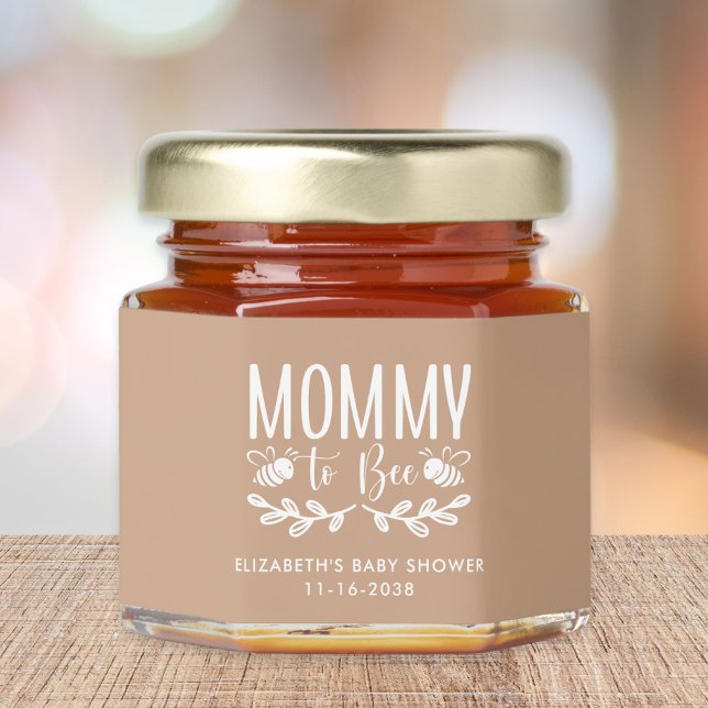 Boho Mommy To Bee Baby Shower Honey Jar Favors (Creator Uploaded)