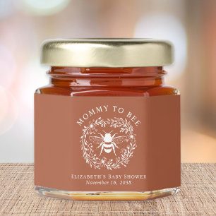 Boho Mommy To Bee Terracotta Baby Shower Honey Jar Favors