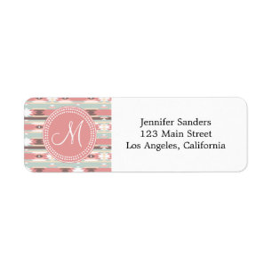 Boho Monogram Pattern Label