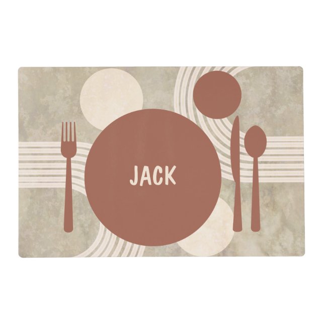 Boho Montessori Kids Placemat  (Front)