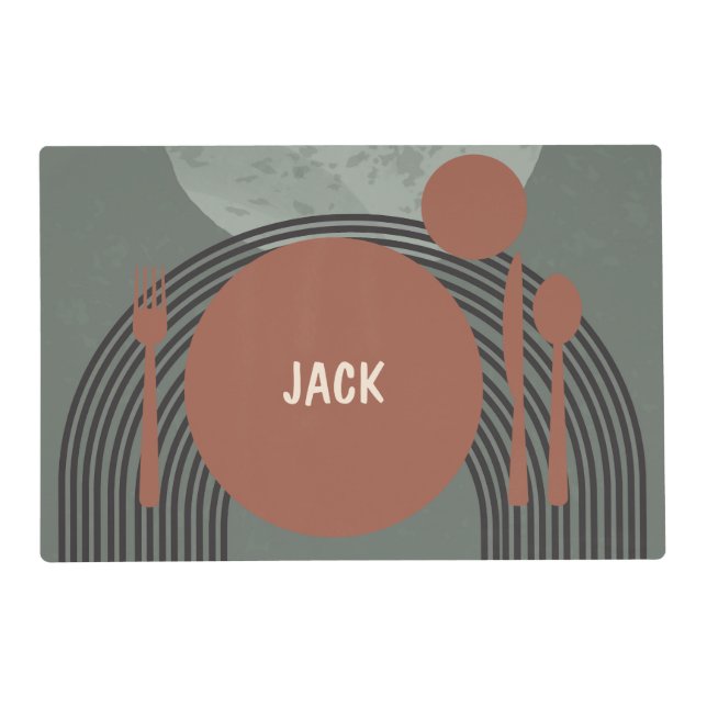 Boho Montessori Kids Placemat  (Front)