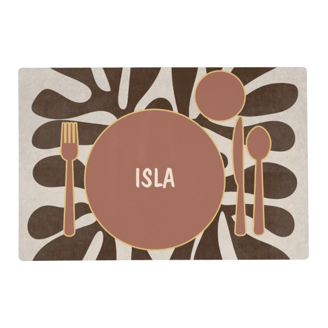 Boho Montessori Kids Placemat  (Front)