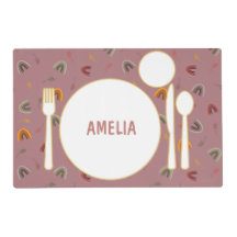 Boho Montessori Placemat with Personalized Name