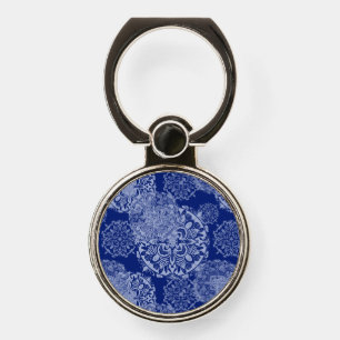 Boho Moody Blues Mandalas Phone Ring Stand
