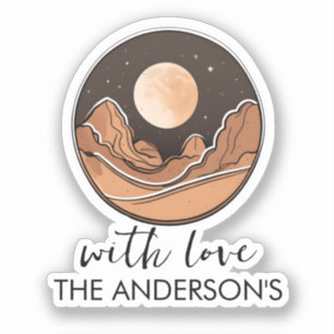 Boho Moon Adventures Exploring the Desert Sticker