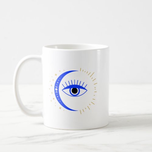 Boho Moon Evil Eye     Coffee Mug