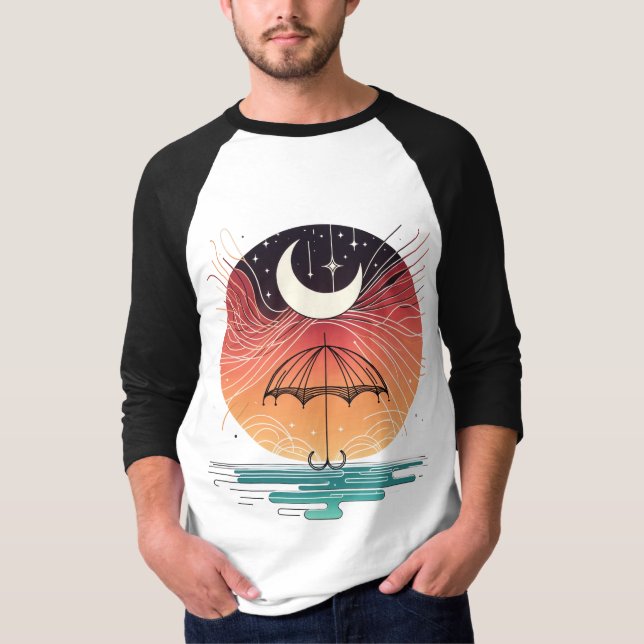 Boho Moon & Starry Rain T-Shirt (Front)