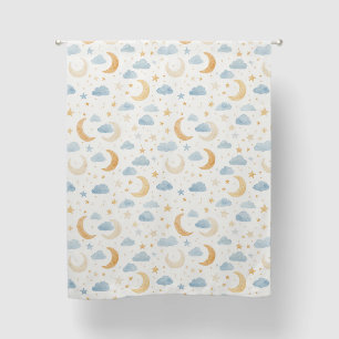 Boho Moon Stars Cloud Kids Blackout Curtains