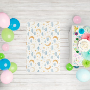 Boho Moon Stars Cloud Kids Rug