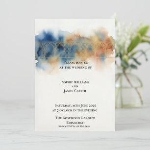 Boho Moroccan Arch Wedding Invitation