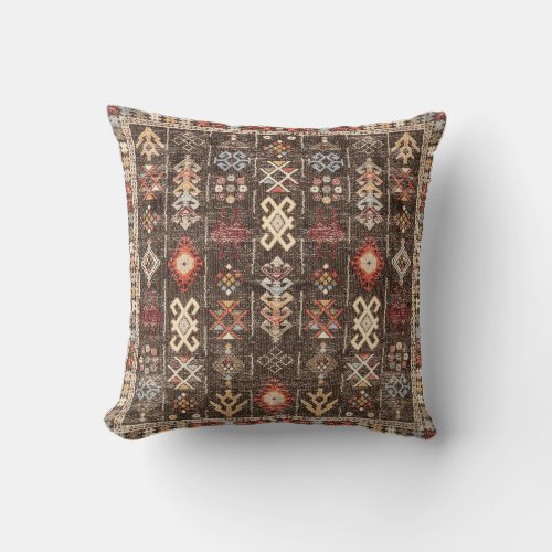 Boho Moroccan Fabric Style Throw Pillow