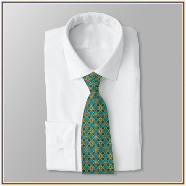 Boho Moroccan Tile Inspired  Neck Tie (Creator Uploaded)
