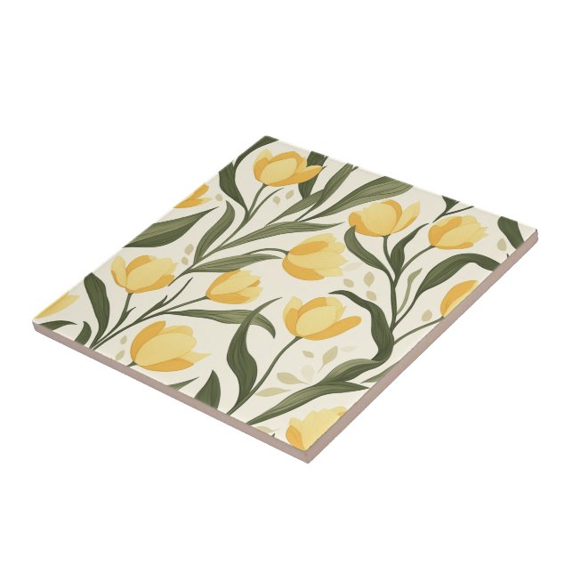 Boho Moroccan Tulip Ceramic Tiles  For Kitchen Wal (Side)