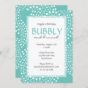 Boho Mosaic Tribal Birthday Aqua Invitation