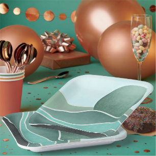 Boho mountain paper plates