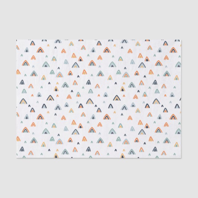 Boho Mountain Pattern Tissue Paper (Front)