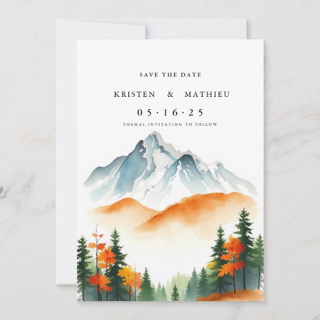 Boho Mountain Save The Date (Front)