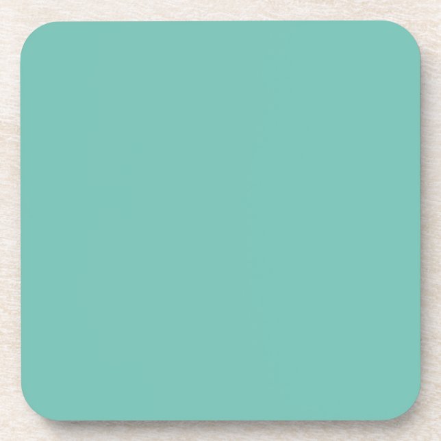Boho Mountain Turquoise Beverage Coaster (Front)
