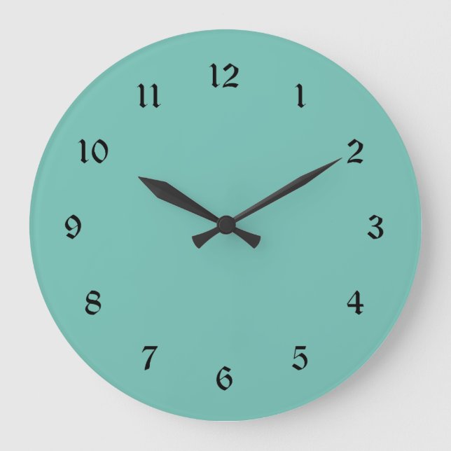 Boho Mountain Turquoise Large Clock (Front)