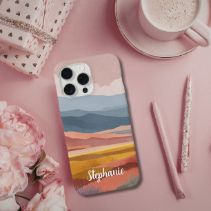 Boho Mountains Landscape Colorful Dreamy iPhone 15 Pro Max Case