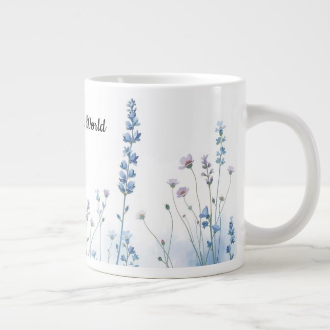 Boho Mummy’s Wildflowers Floral Aesthetic Giant Coffee Mug (Right)