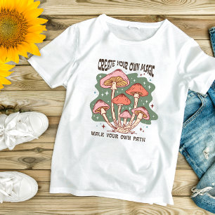 Boho Mushrooms Inspirational Motivational T-Shirt