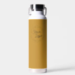 Boho Mustard Yellow | Business Logo Custom Blank Water Bottle<br><div class="desc">Create your own corporate water bottle! A simple and modern template in boho chic mustard yellow or any color, fully customizable, featuring your business logo, photo or image. You can add also your name, your company name, promotional instagram address or any personalized text. You can choose any font and any...</div>
