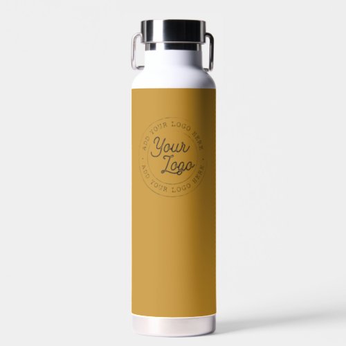 Boho Mustard Yellow  Business Logo Custom Blank Water Bottle