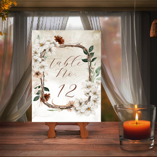 Boho Muted Fall Floral Bridal Cards and Gifts