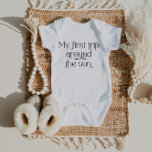 Boho My First Trip Around The Sun Baby Bodysuit<br><div class="desc">A boho style 'My first trip around the sun' bodysuit,  perfect for your little one's First Birthday!</div>