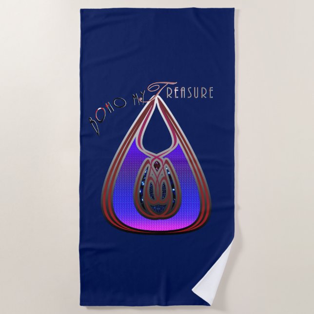 Boho My Treasure Beach Towel (Front)