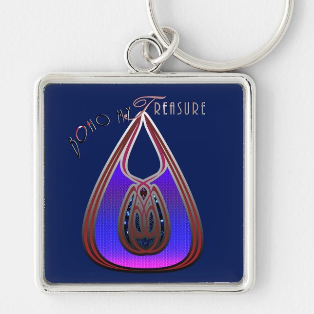 Boho My Treasure Keychain (Front)