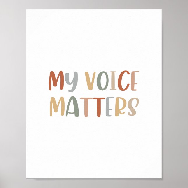 Boho my voice matters Poster (Front)