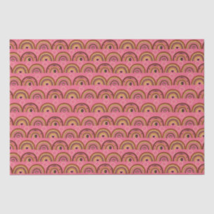 Boho Mystic Eye Rainbow Rose Background Tissue Paper