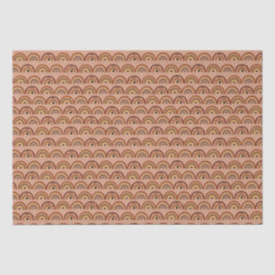 Boho Mystic Eye Rainbow Tan Background Tissue Paper