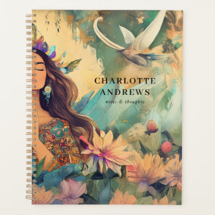 Boho Mystic Spiritual Woman Illustration  Planner