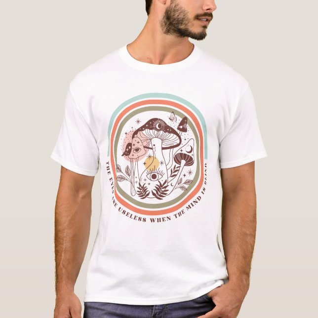 Boho Mystical Mushrooms T-Shirt (Front)