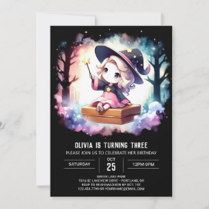 Boho Mystical Wizard Birthday Invitation