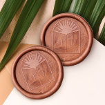 Boho Natural Dried Palm Frond leaf Arch Monogram Wax Seal Sticker<br><div class="desc">Our design features an elegant boho natural palm front leaf with an elegant arch shape. Customize with your monogram. This minimal elegant modern wax seal sticker is perfect for a wedding,  personal use and so much more. Designed by Moodthology Papery</div>