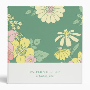 Boho Nature Floral 3 Ring Binder
