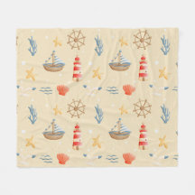 Boho Nautical Boat Lighthouse Pattern