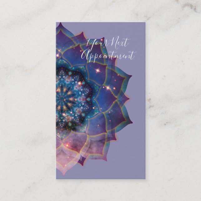 Boho Nebula Bloom Mandala  Appointment Card (Front)